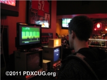 PDXCUG Member Playing Pitfall on the C64