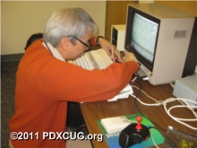 Robert Bernardo with his Amiga 1200