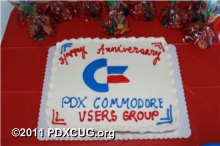 PDX Commodore Users Group 1-year Anniversary Cake