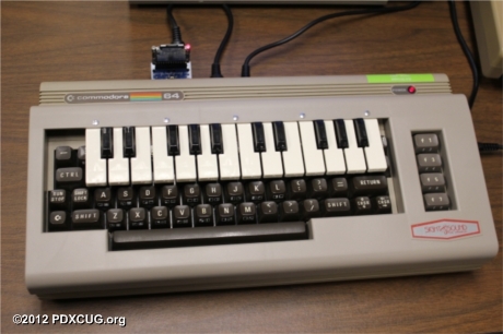Sight and Sound Musical Keyboard Overlay on the Commodore 64